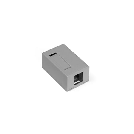 Leviton 1-Port Surface Mount Unloaded, Quickport, Grey 41089-1GP